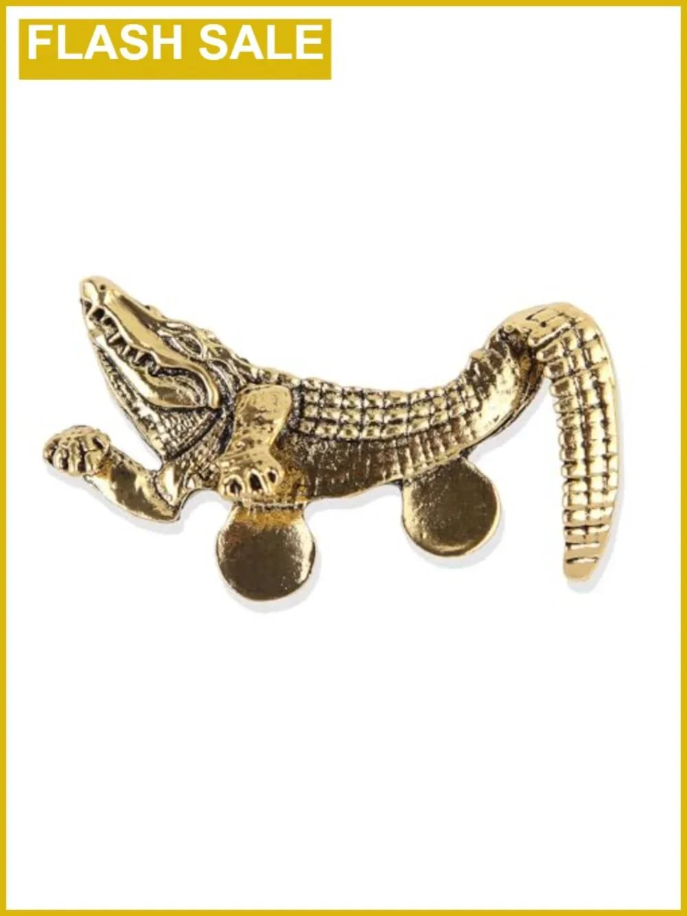 Vintage Alligator Pocket Brooch Men Women Gothic Punk Crocodile Pin Retro